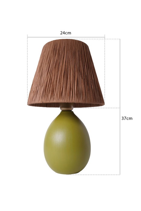 Opviq Lámpara de Mesa de Cerámica Verde YL523